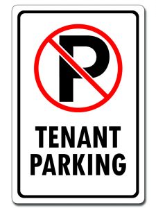 No Parking - Tenant Parking